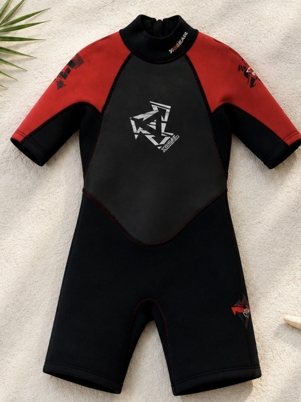 Kids Shorty Wetsuit - Black & Red